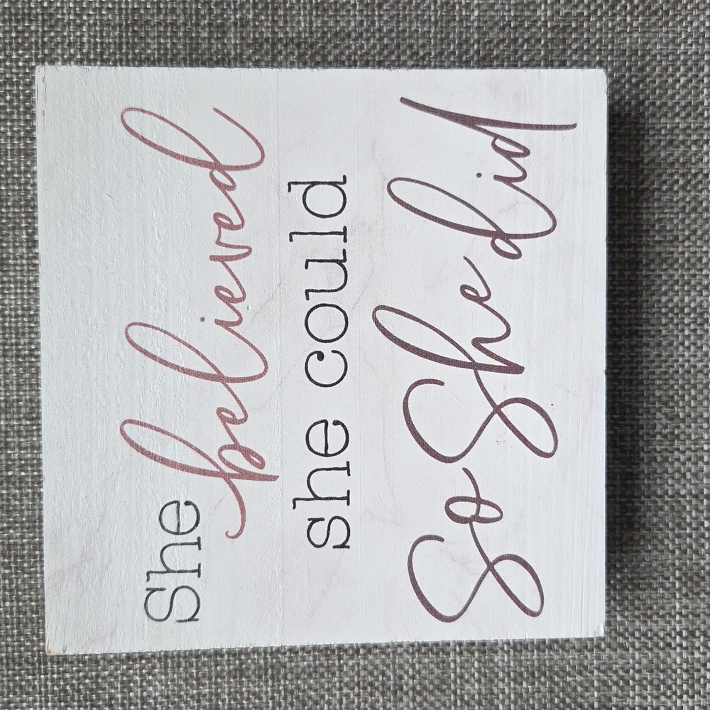 Inspirational White and Pink Wall Art Decor